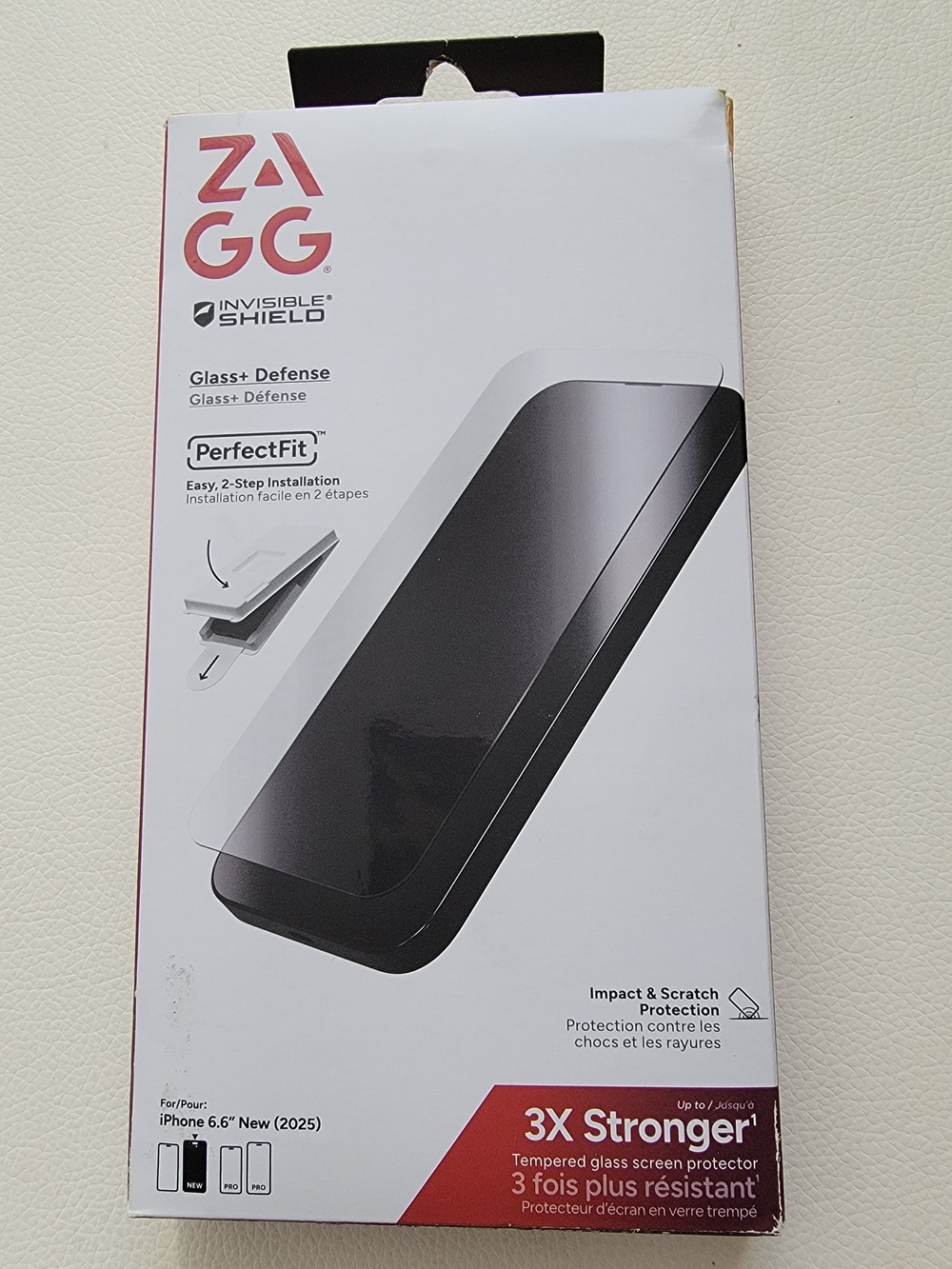InvisibleShield Glass+ Defense Tempered Glass Screen Protector for Iphone Air